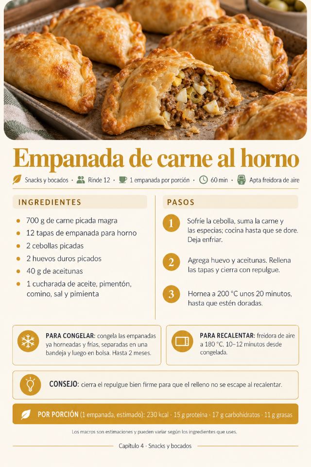 Ficha de receta: Empanada de carne